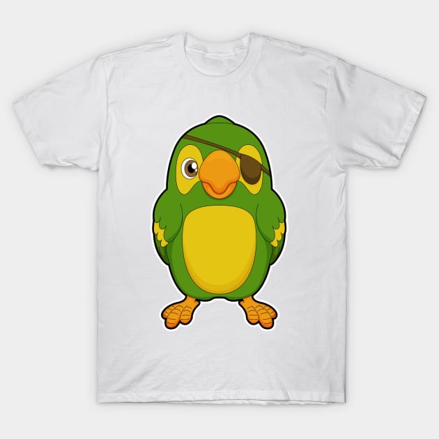 Parrot as Pirate with Eyepatch T-Shirt by Markus Schnabel